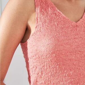 a new day Pink Textured Tank Top